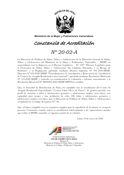 Constancia de Acreditación